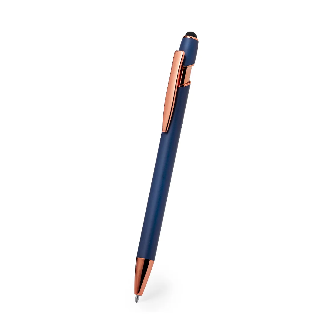 Penna touch Lixor, dettaglio della ghiera color rame e del puntatore nero