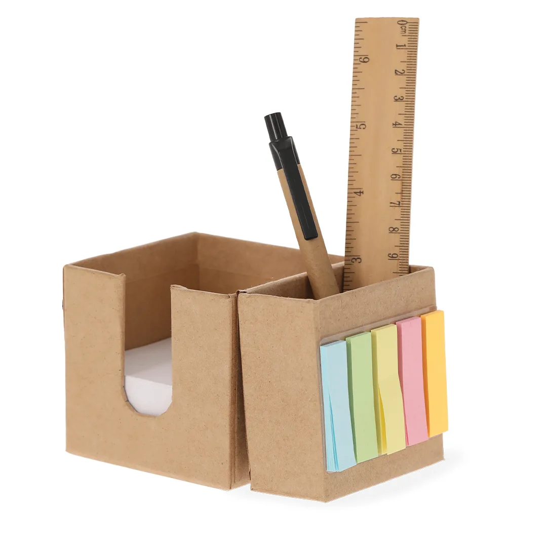 Cubo Arolax, dettaglio dei mini post-it adesivi colorati sul fianco