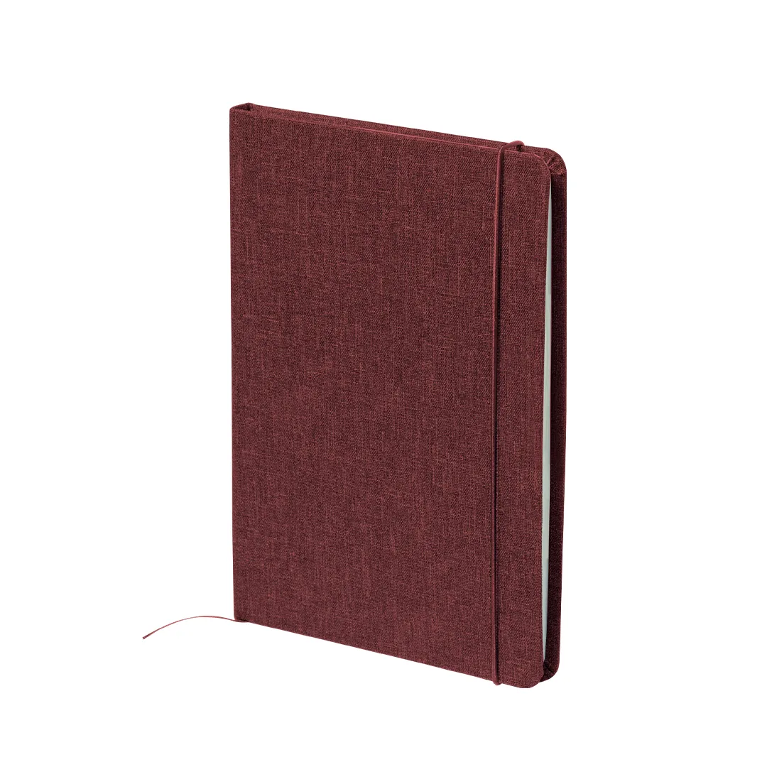 Block notes Renolds con copertina rigida in RPET, vista frontale su fondo bianco