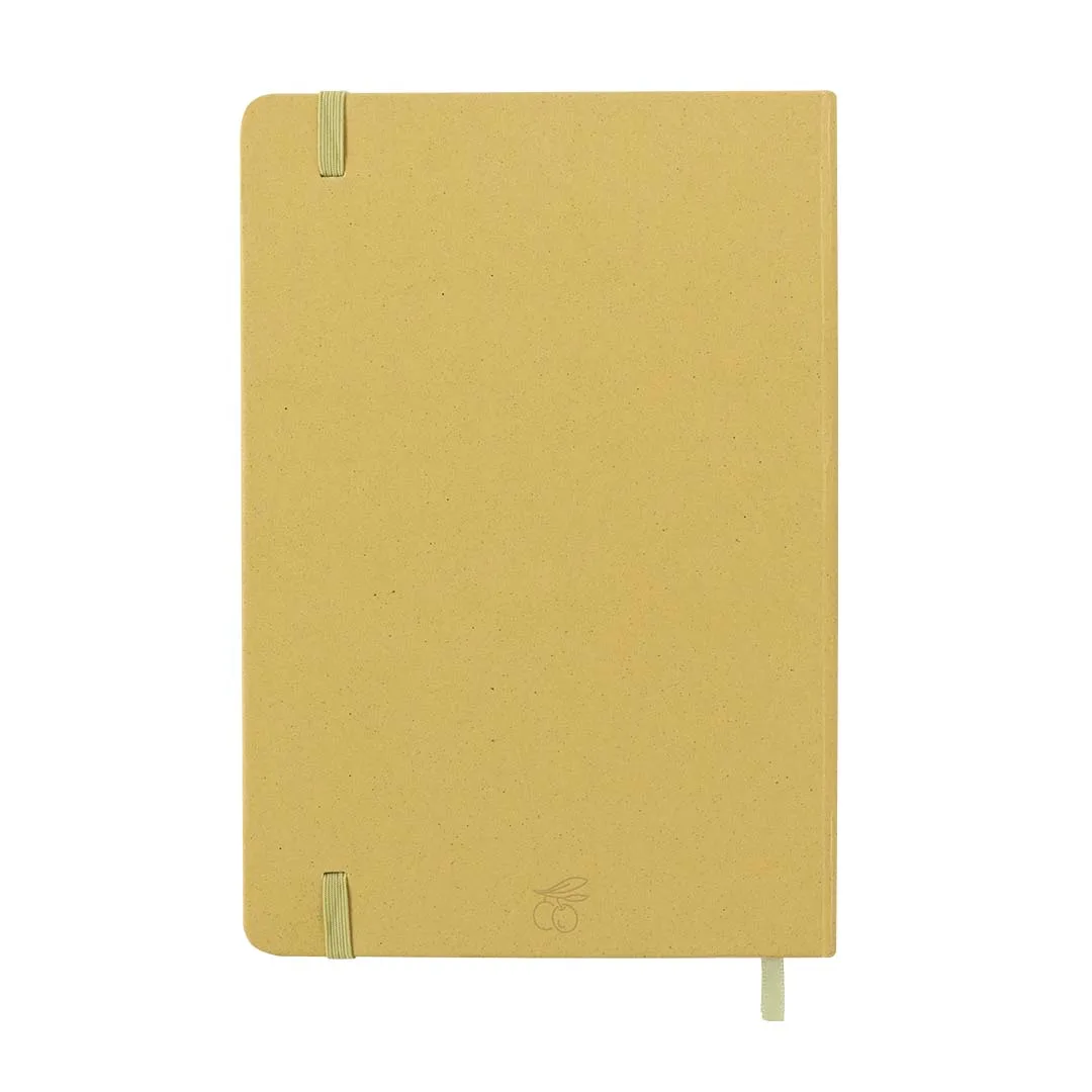 Block notes Faty, dettaglio della grana della copertina in carta da frutta