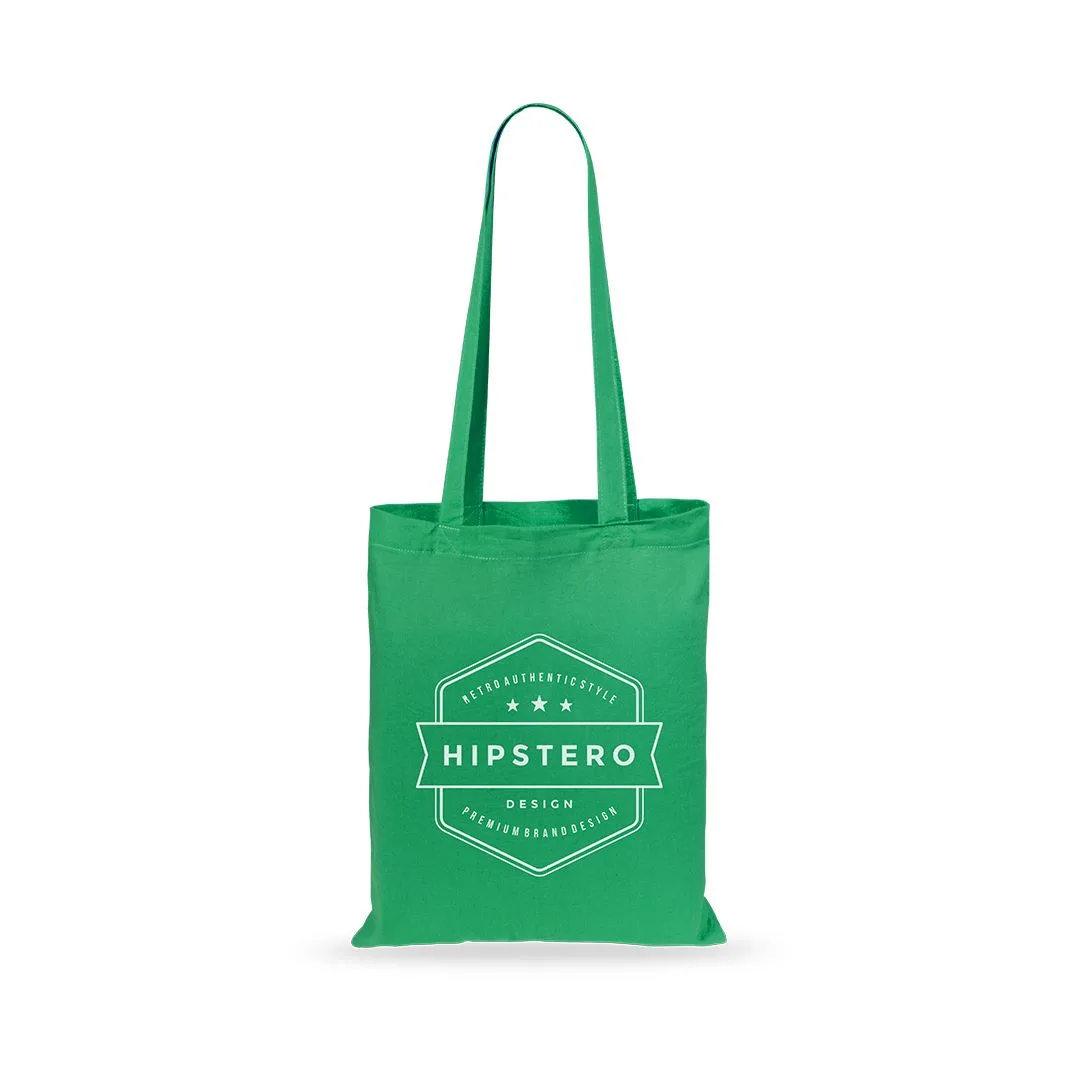 Borsa in cotone colorata nel colore verde