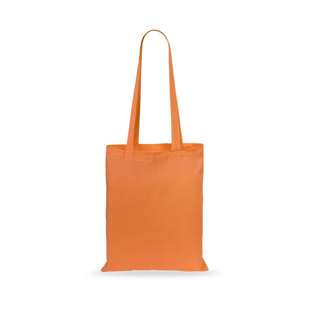 Borsa in cotone colorata nel colore arancione