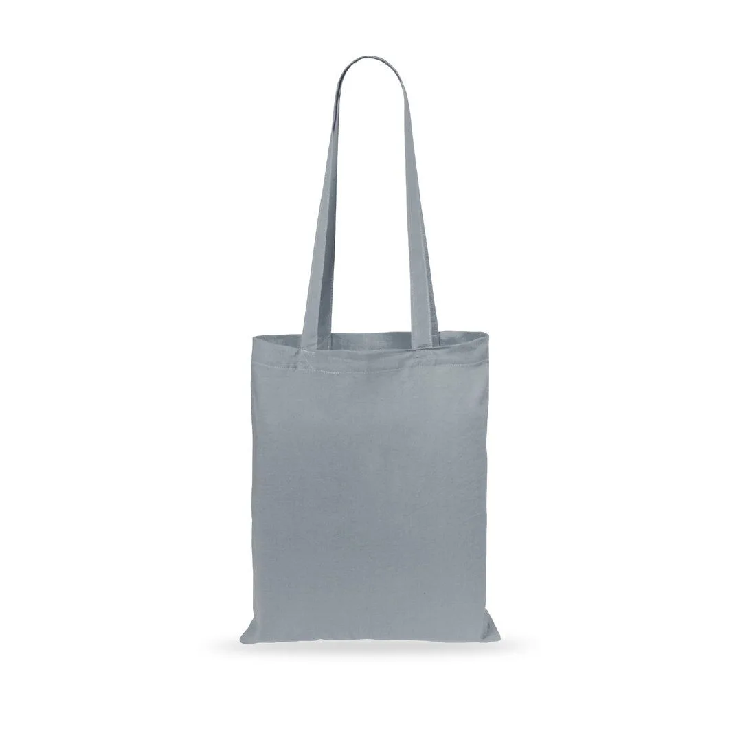 Borsa in cotone colorata nel colore grigio