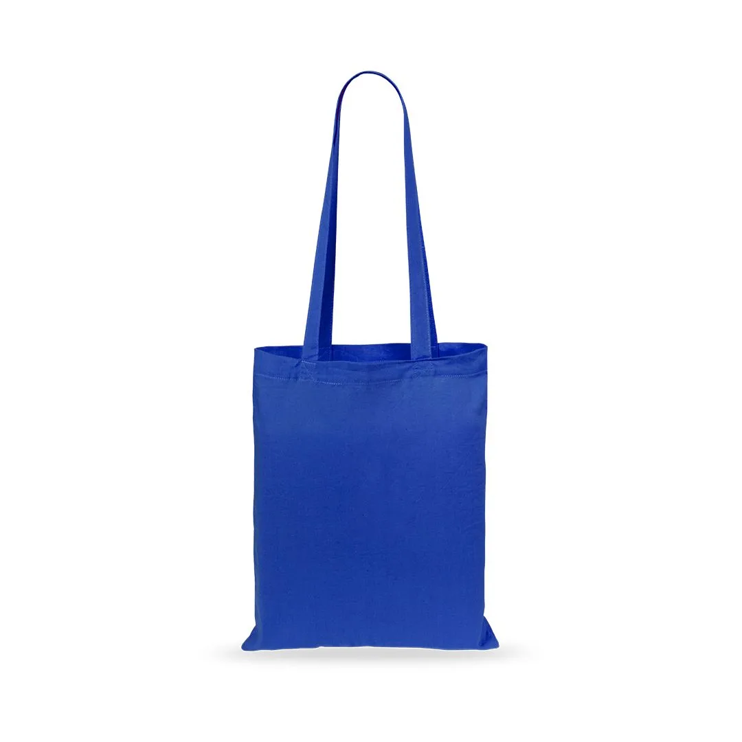 Borsa in cotone colorata nel colore blu