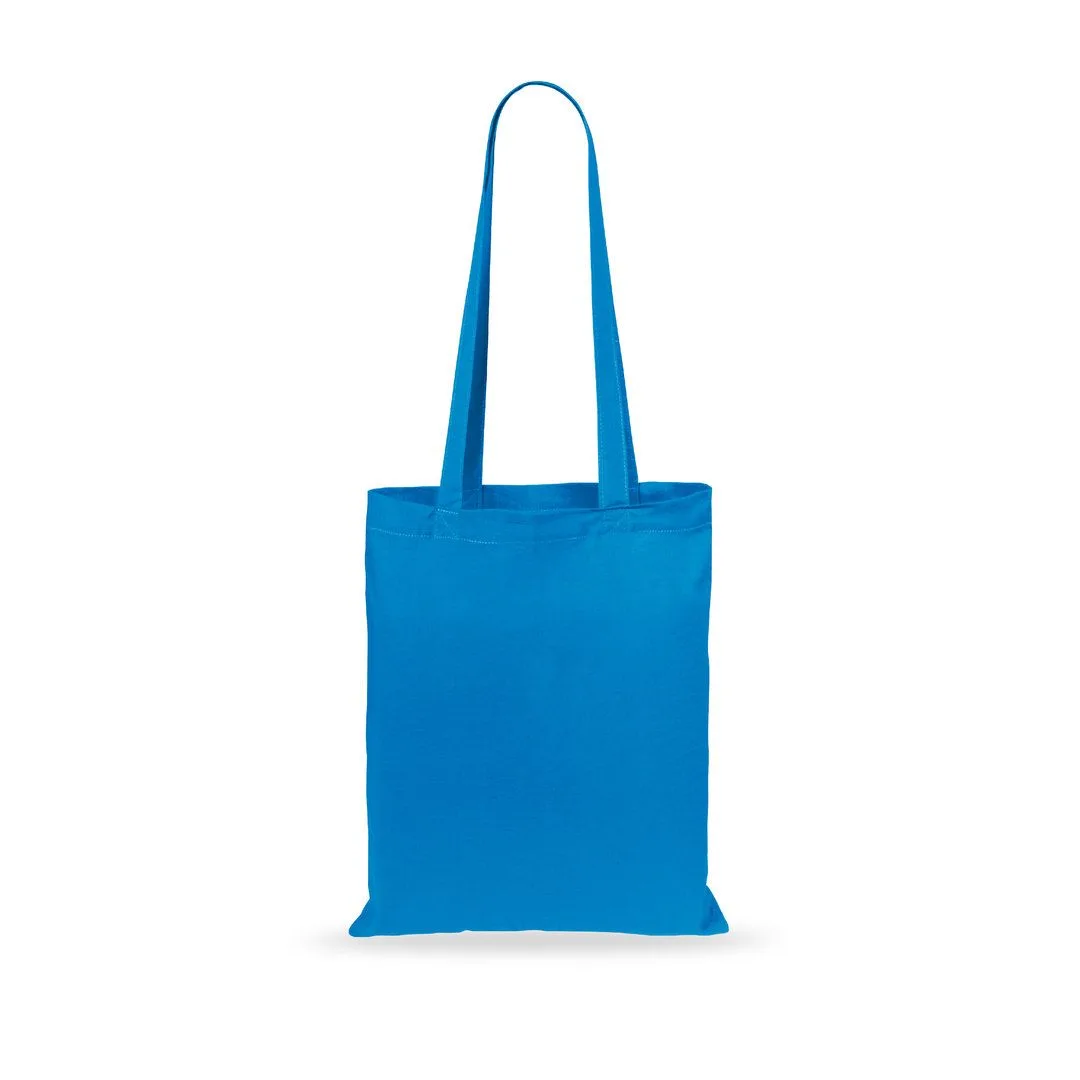 Borsa in cotone colorata nel colore azzurro