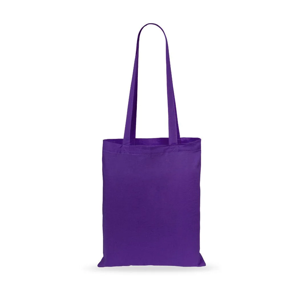 Borsa in cotone colorata nel colore porpora
