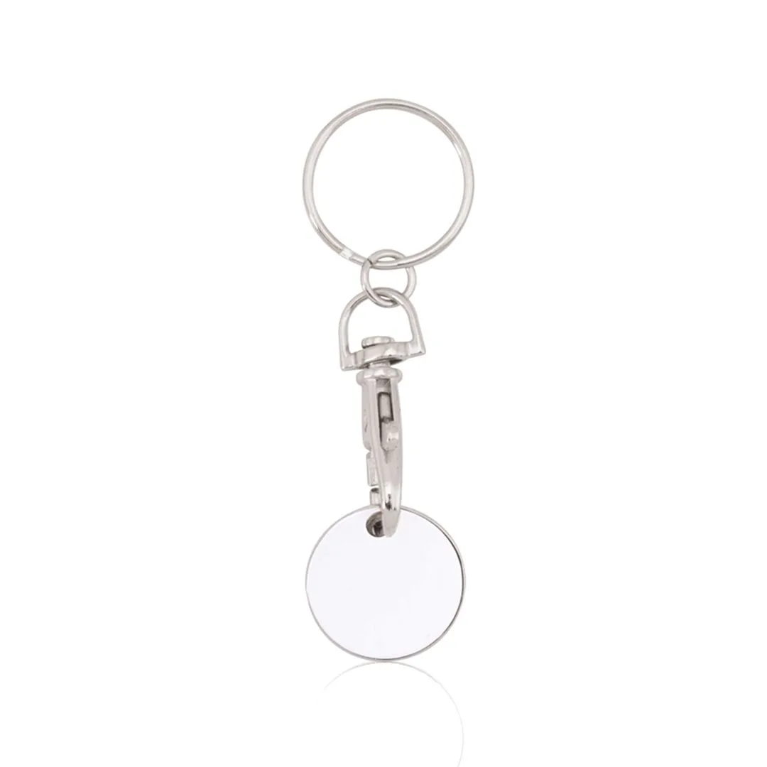 Portachiavi con gettone Euromarket bianco