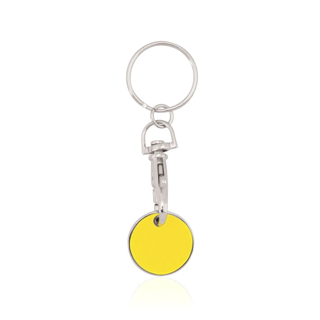 Portachiavi con gettone Euromarket giallo