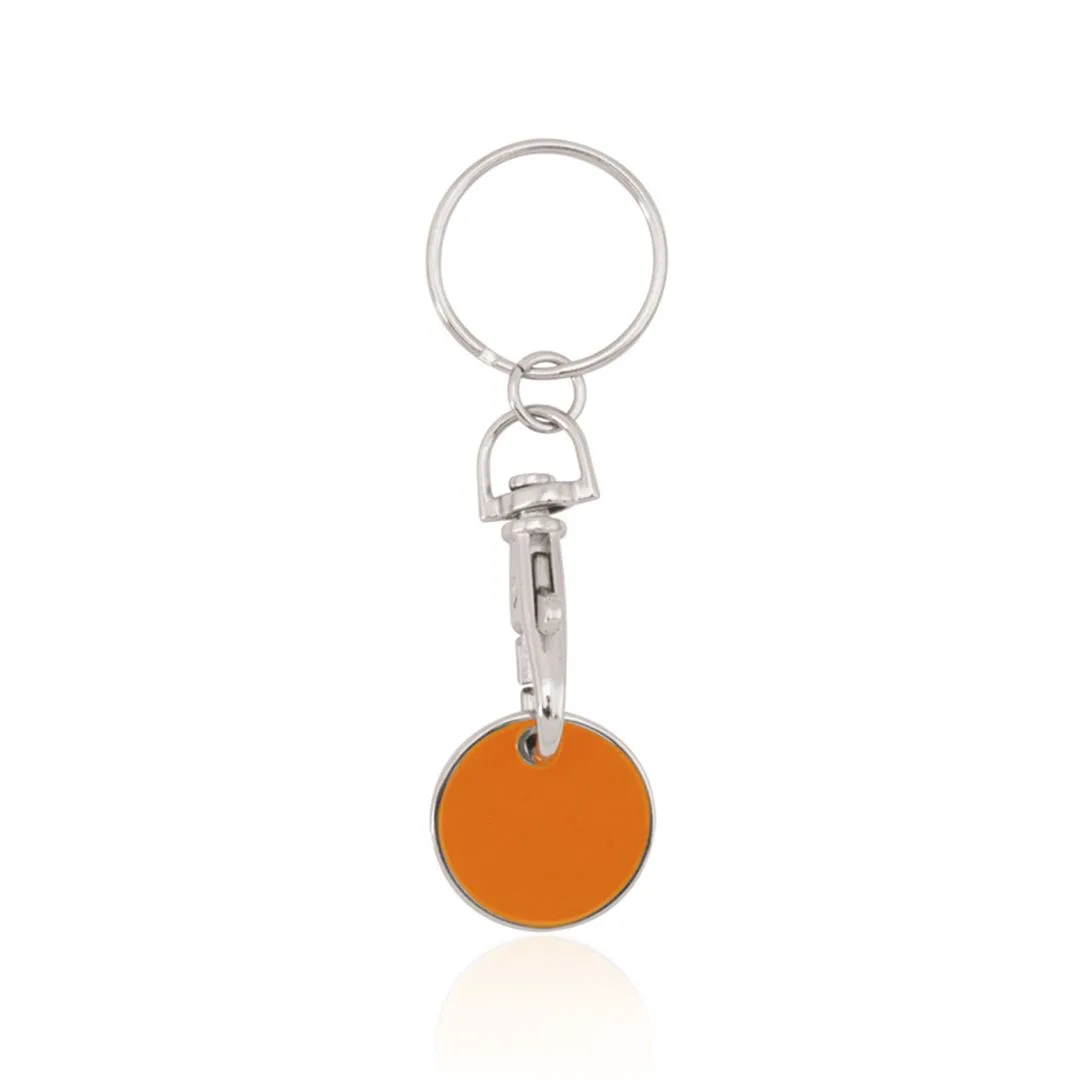 Portachiavi con gettone Euromarket arancione