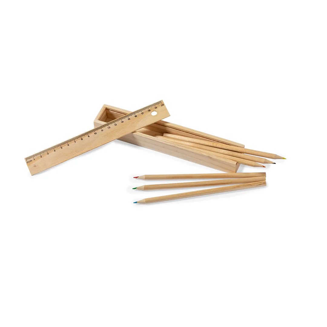 Set Dragon, dettaglio del righello da 20 cm integrato nel coperchio