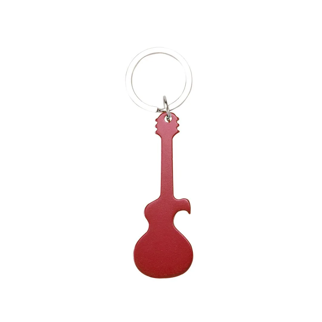 Portachiavi apribottiglia Singe in alluminio rosso