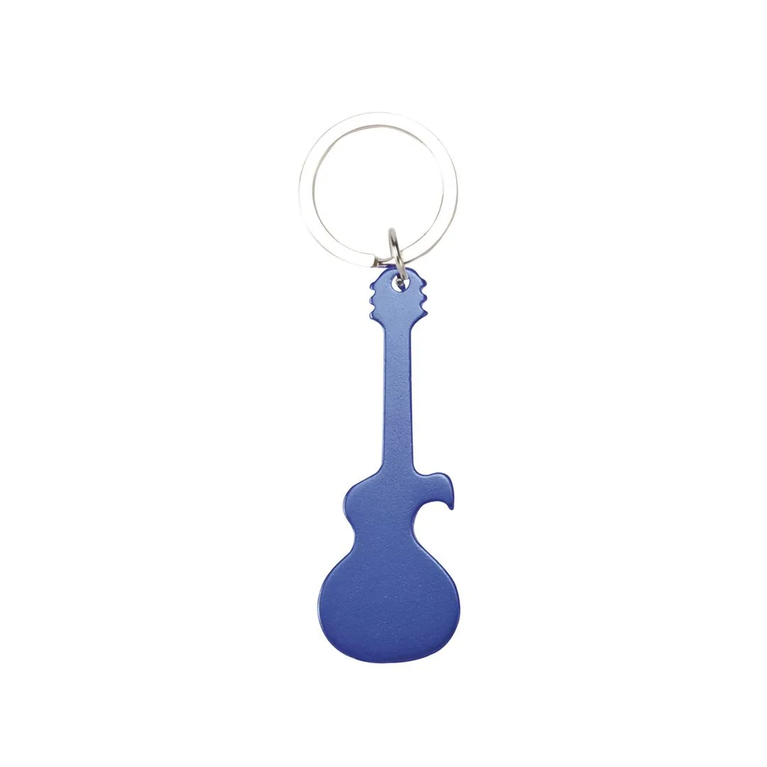 Portachiavi apribottiglia Singe in alluminio blu