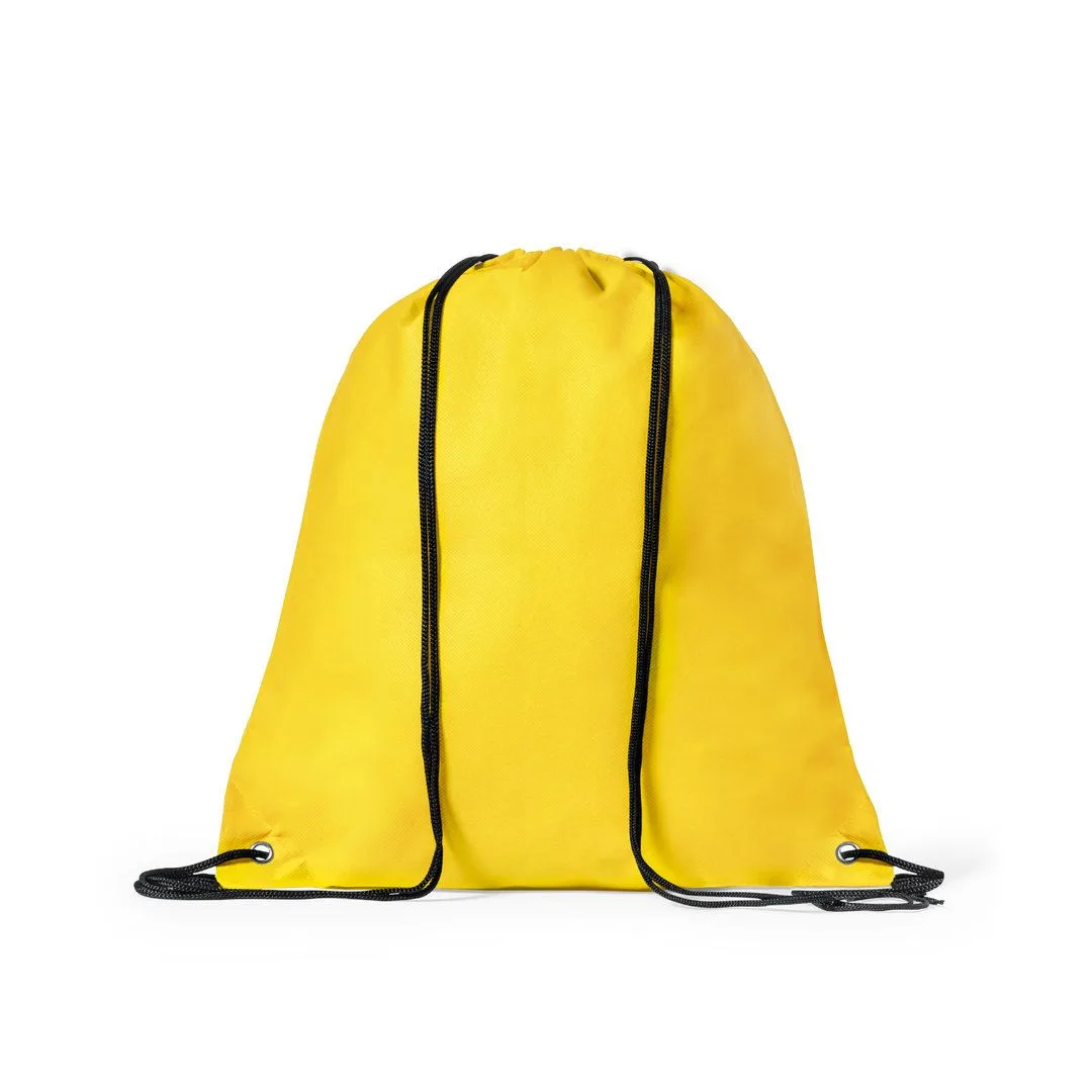 Sacca in TNT con coulisse nel colore giallo