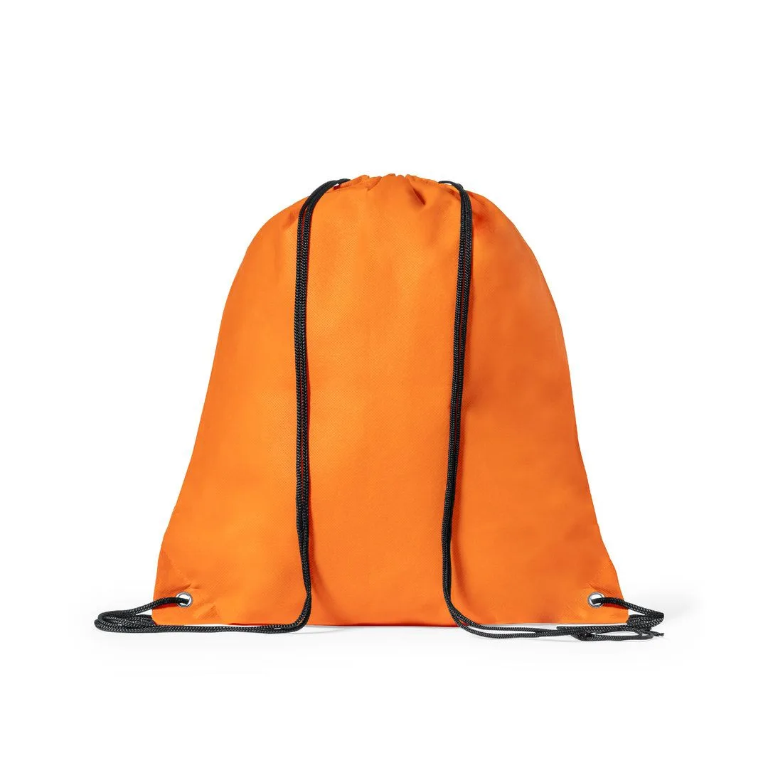 Sacca in TNT con coulisse nel colore arancione