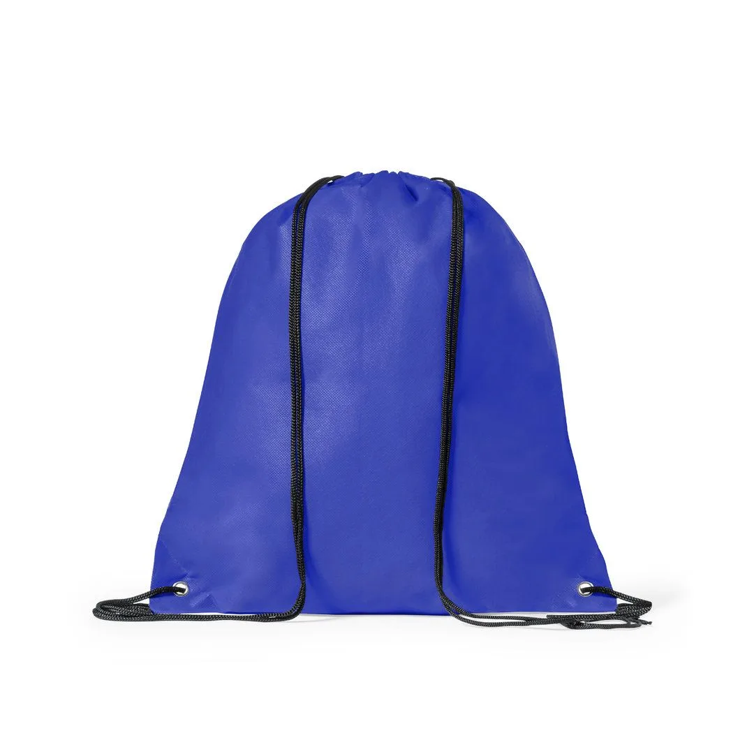 Sacca in TNT con coulisse nel colore blu