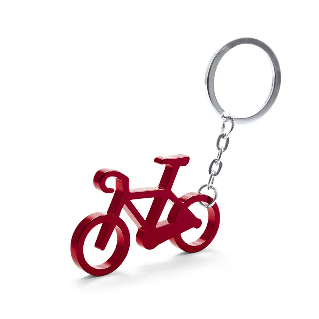 Portachiavi bicicletta Ciclex in alluminio rosso