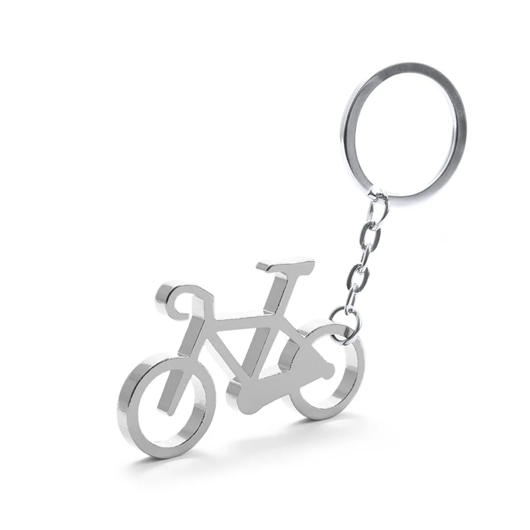Portachiavi bicicletta Ciclex in alluminio argentato