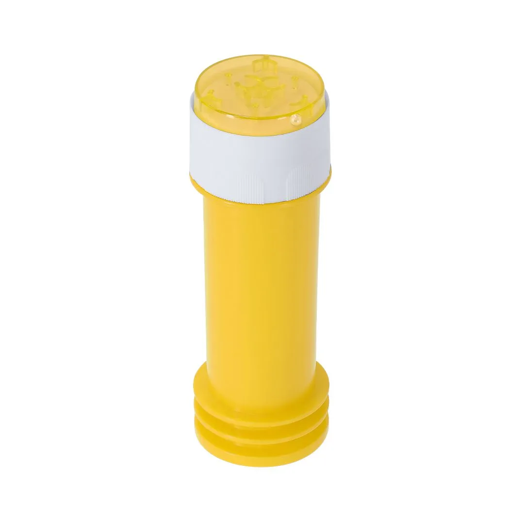 Bolle di sapone con il vostro logo sul flacone nel colore giallo
