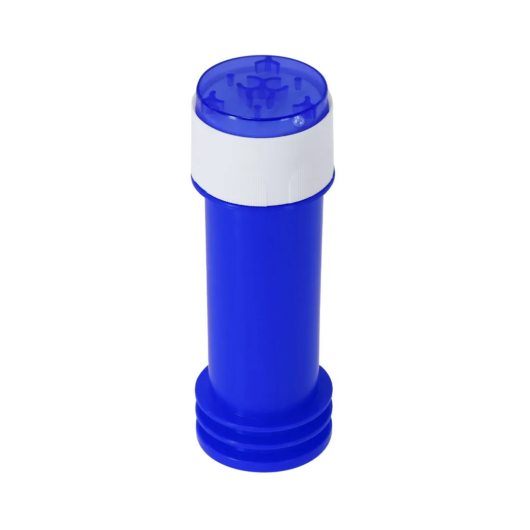 Bolle di sapone con il vostro logo sul flacone nel colore blu
