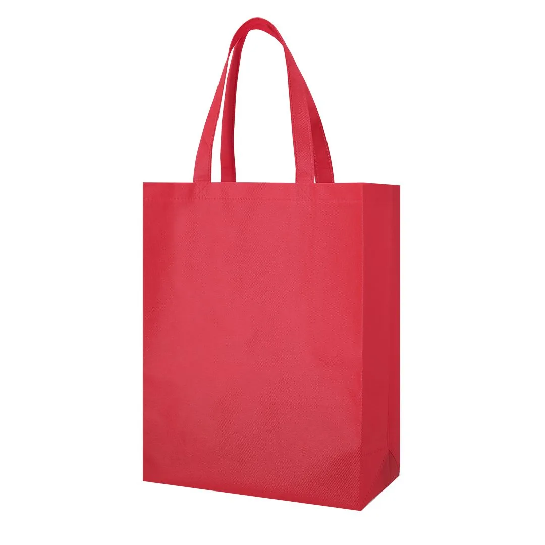 Shopper in TNT con soffietti nel colore rosso