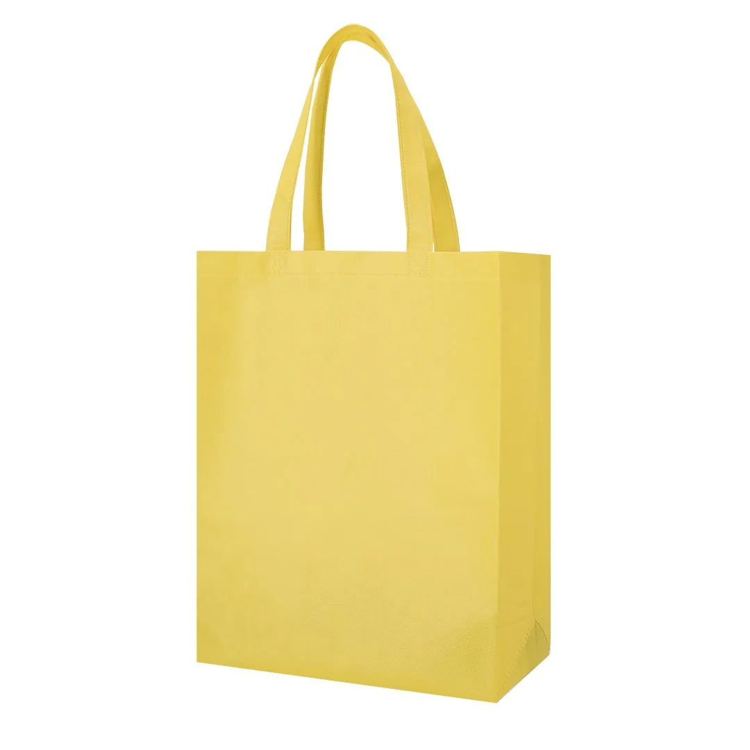 Shopper in TNT con soffietti nel colore giallo