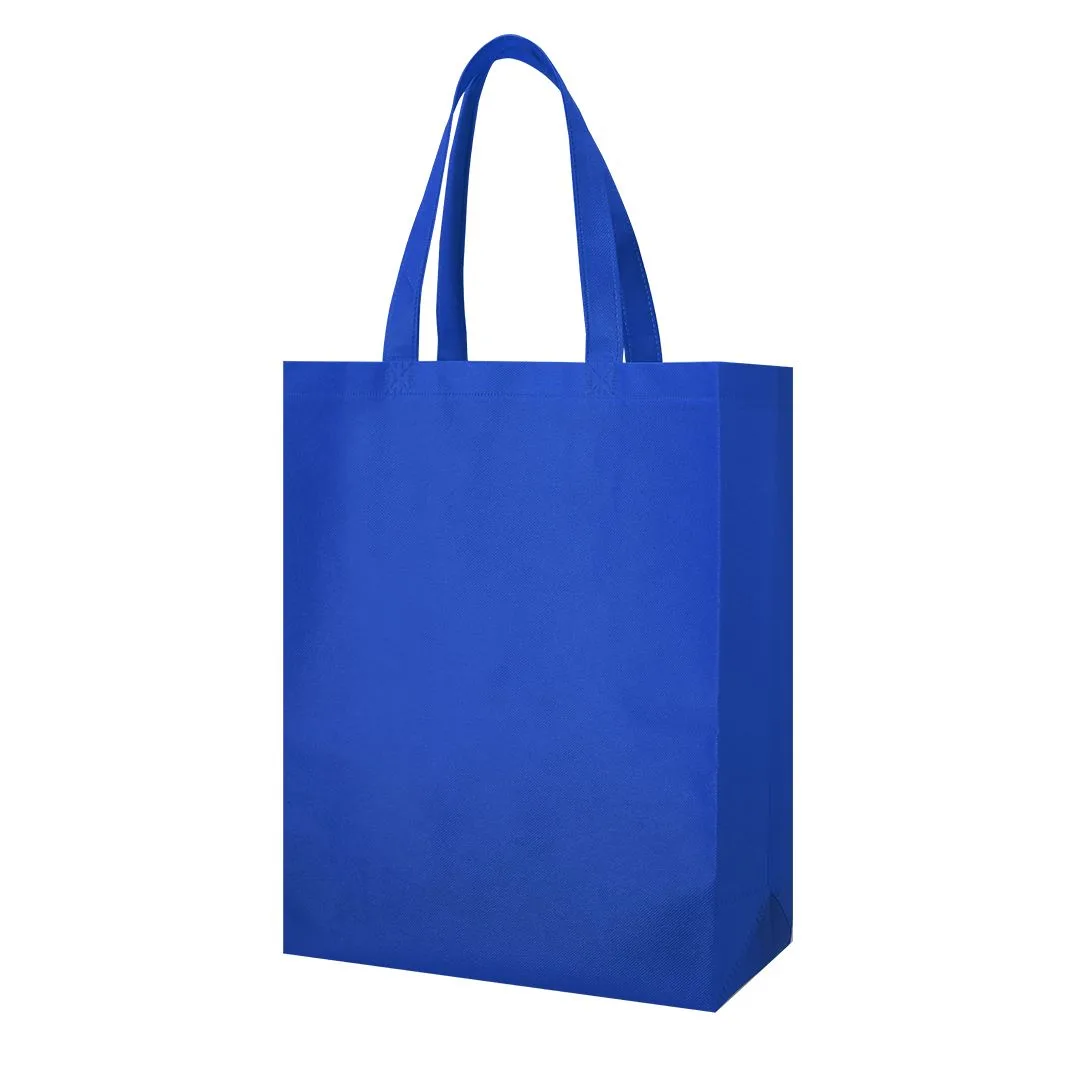 Shopper in TNT con soffietti nel colore blu