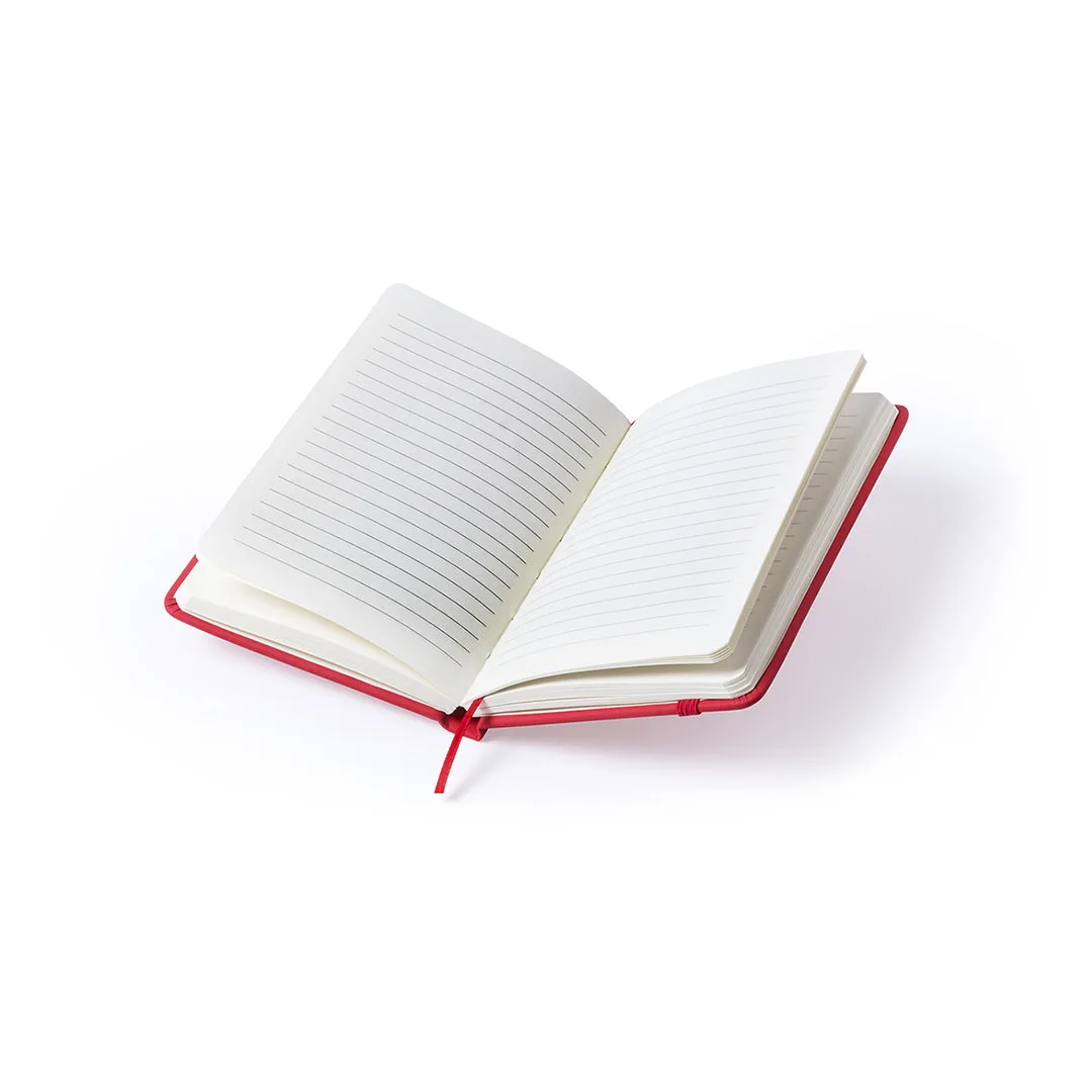 Block notes Kinelin con copertina soft touch in similpelle, vista frontale