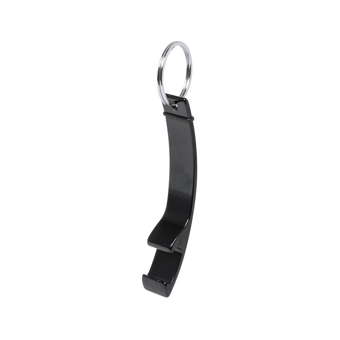 Apribottiglia portachiavi Milter in alluminio nero