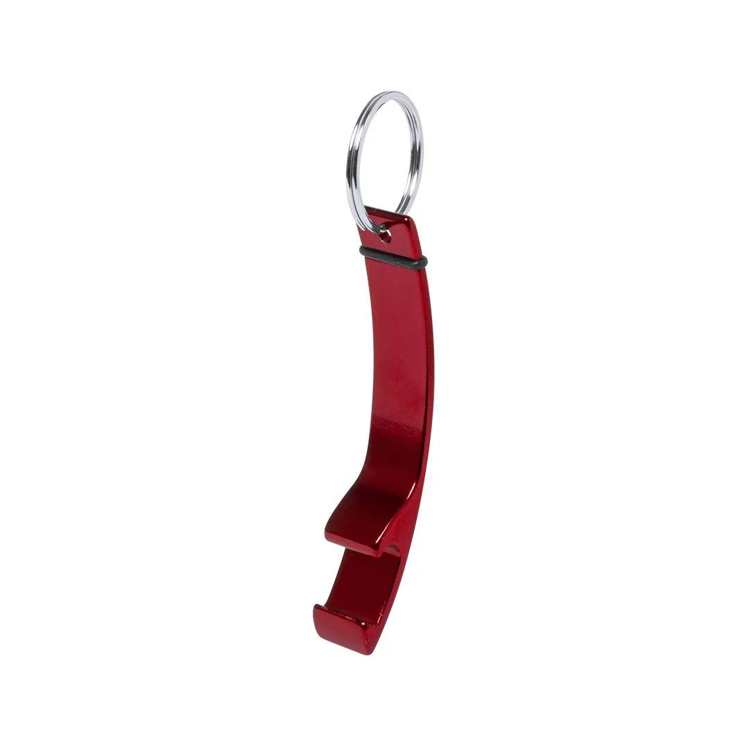 Apribottiglia portachiavi Milter in alluminio rosso