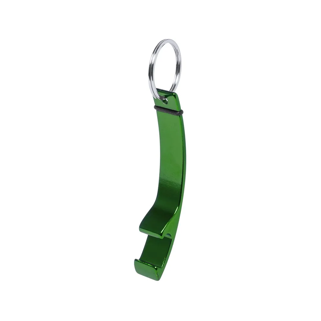 Apribottiglia portachiavi Milter in alluminio verde