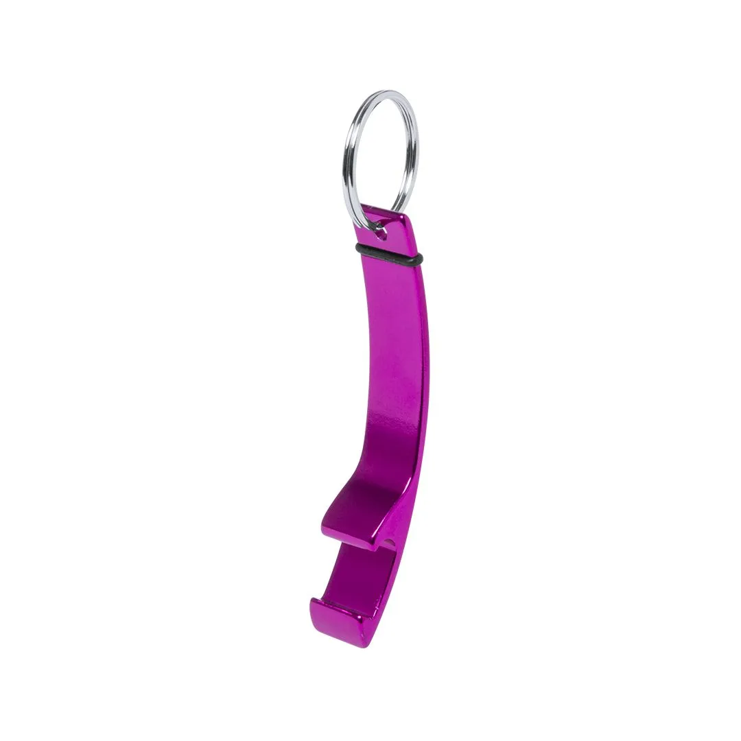 Apribottiglia portachiavi Milter in alluminio fucsia