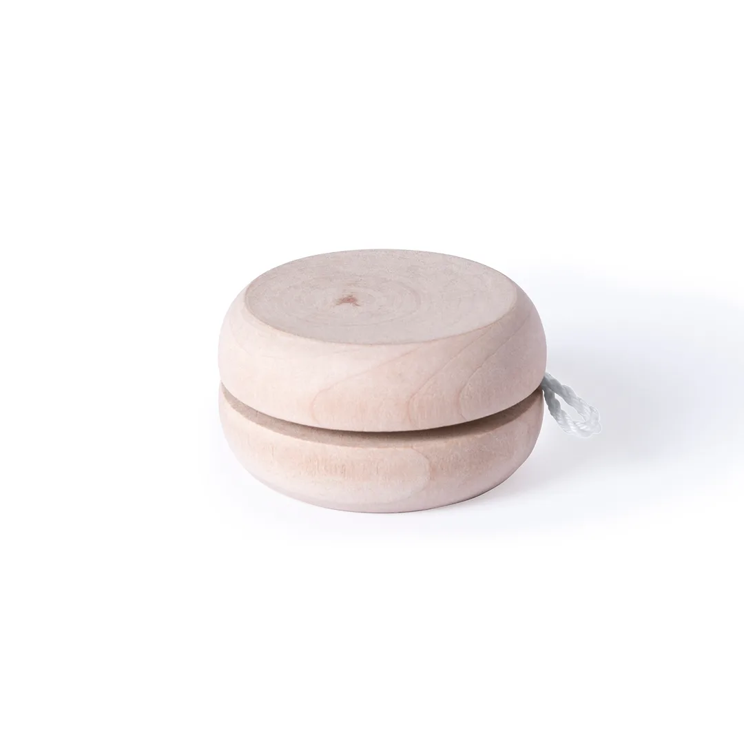 Yo-yo Cretium in legno su fondo bianco