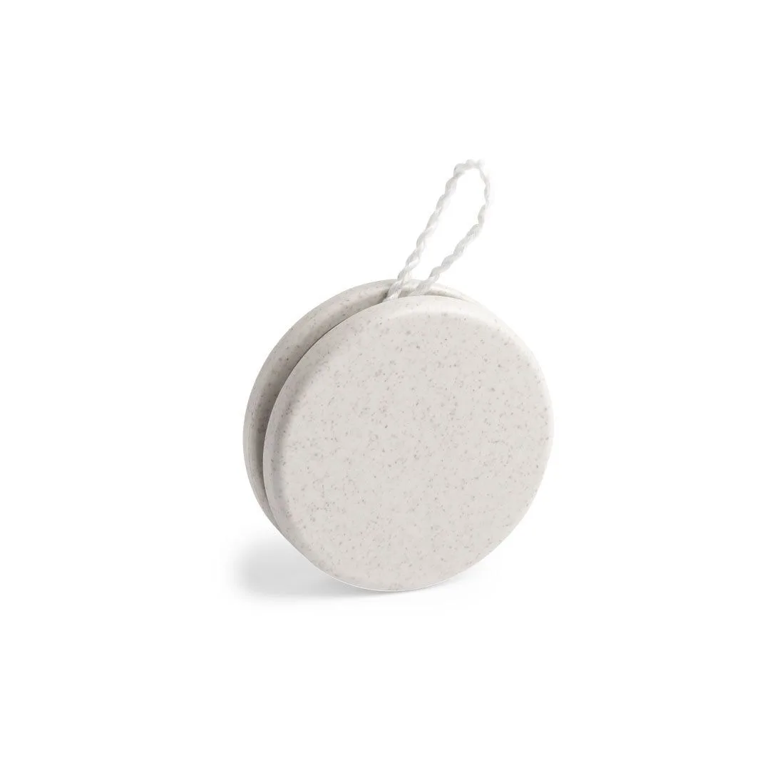 Yo-yo in fibra di bambù stampato col vostro logo nel colore naturale