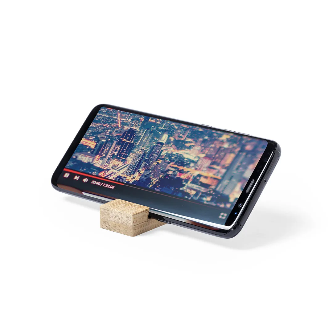 Portachiavi Maros usato come supporto per lo smartphone