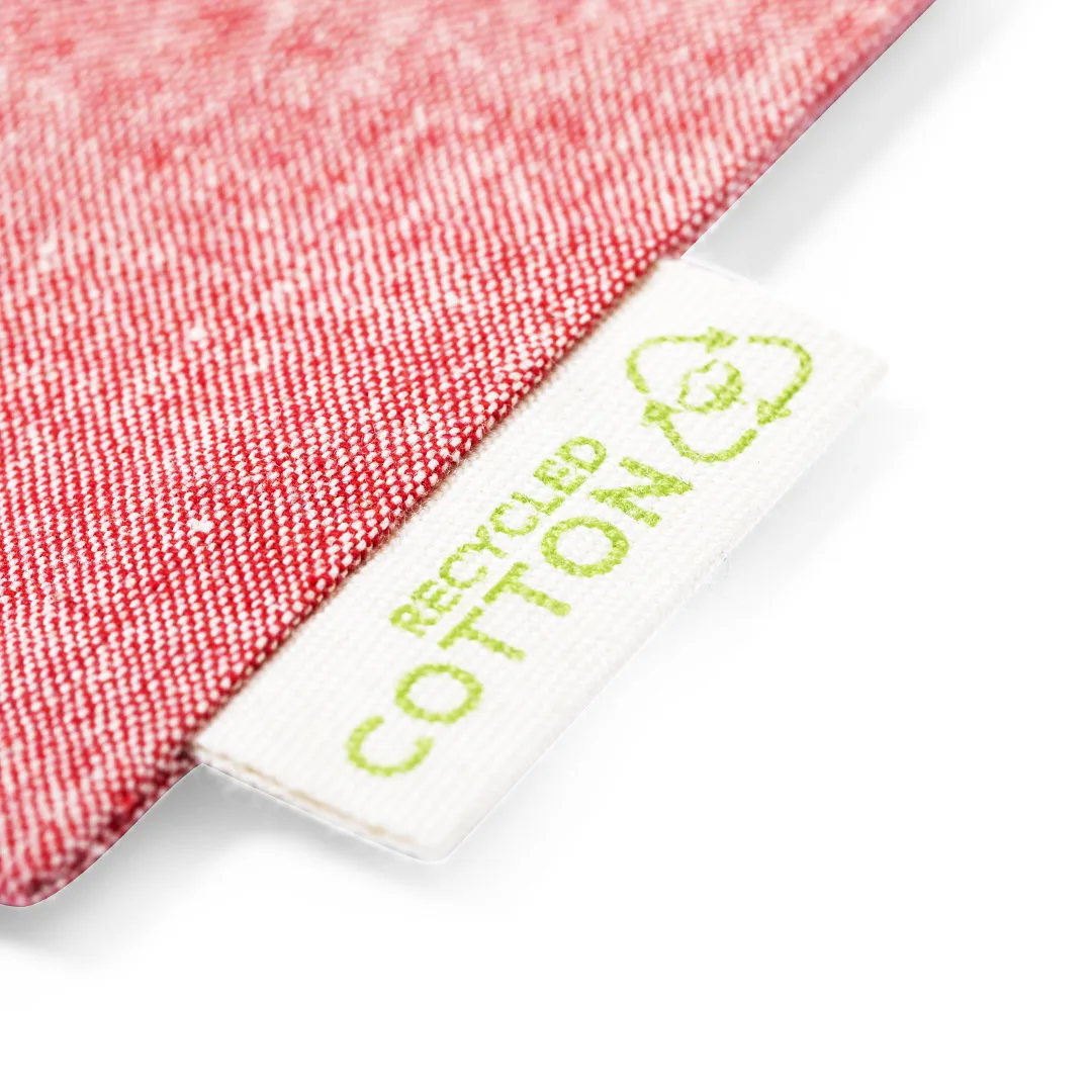 Beauty case Halgar in cotone riciclato con tirazip abbinato, vista frontale