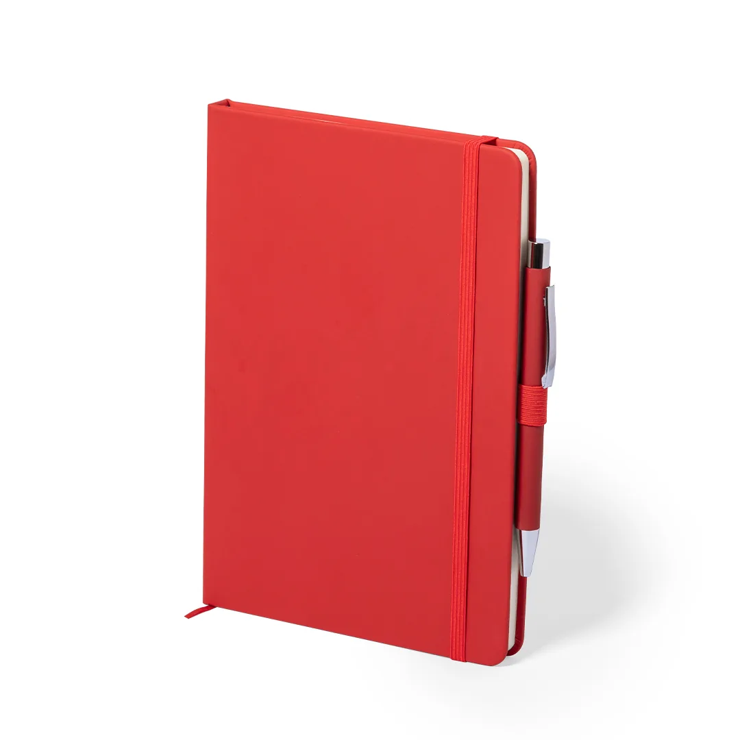 Set Robin con taccuino e penna, vista frontale su fondo bianco