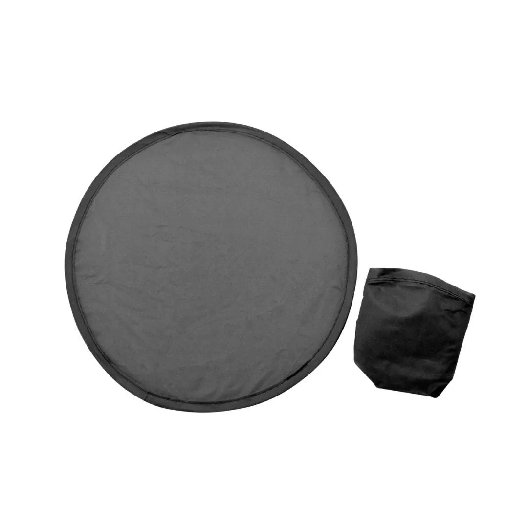 Frisbee pieghevole in tessuto stampato col vostro logo nel colore nero