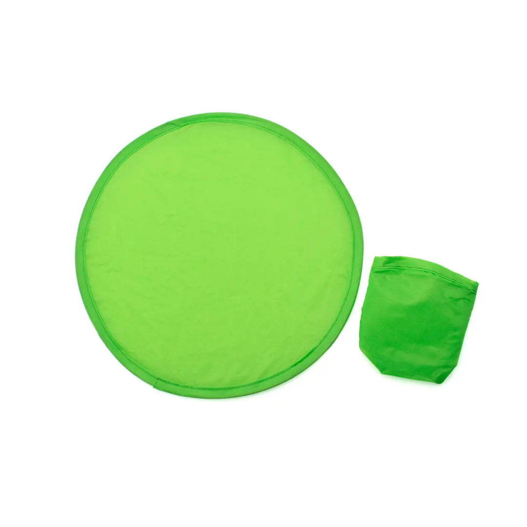 Frisbee pieghevole Watson aperto accanto alla sua custodia