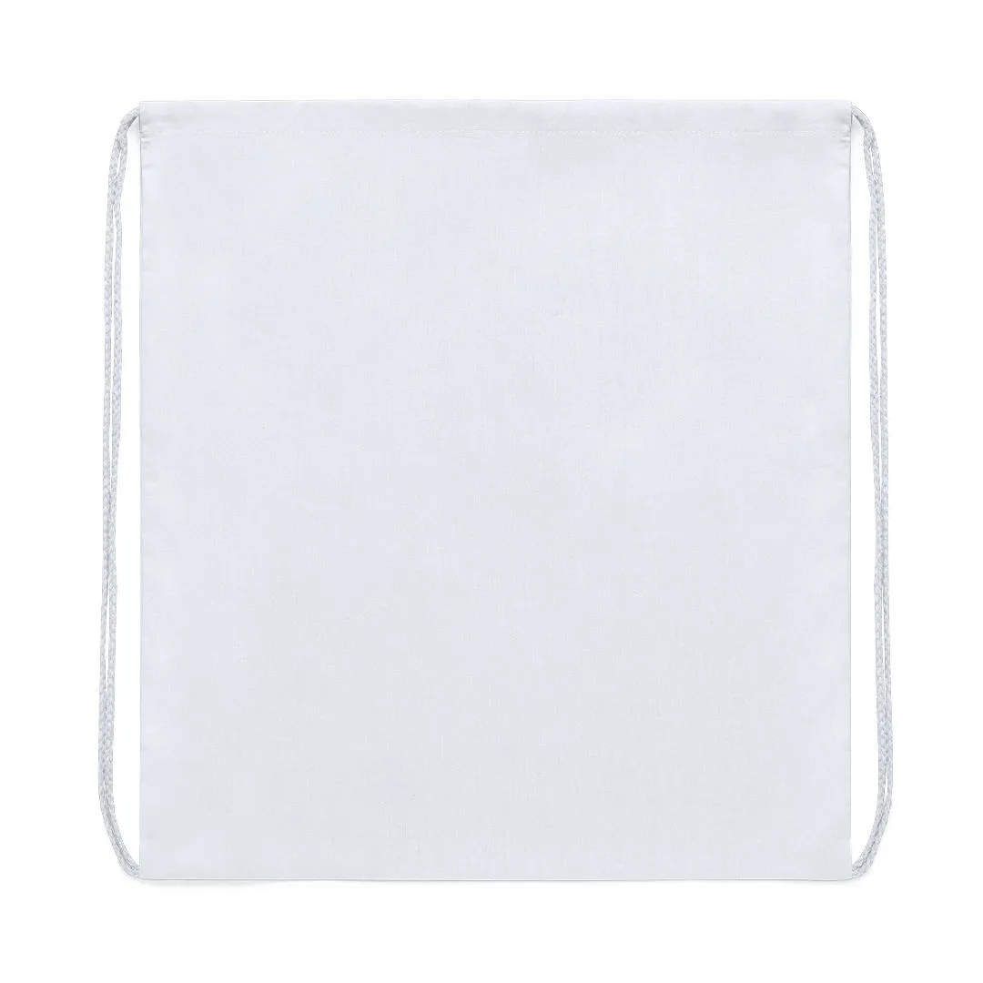 Sacca in cotone con coulisse nel colore bianco