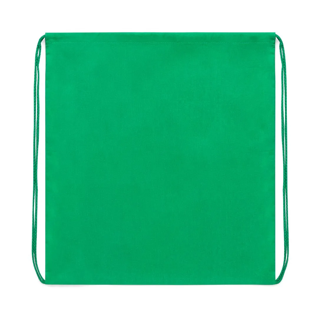 Sacca in cotone con coulisse nel colore verde