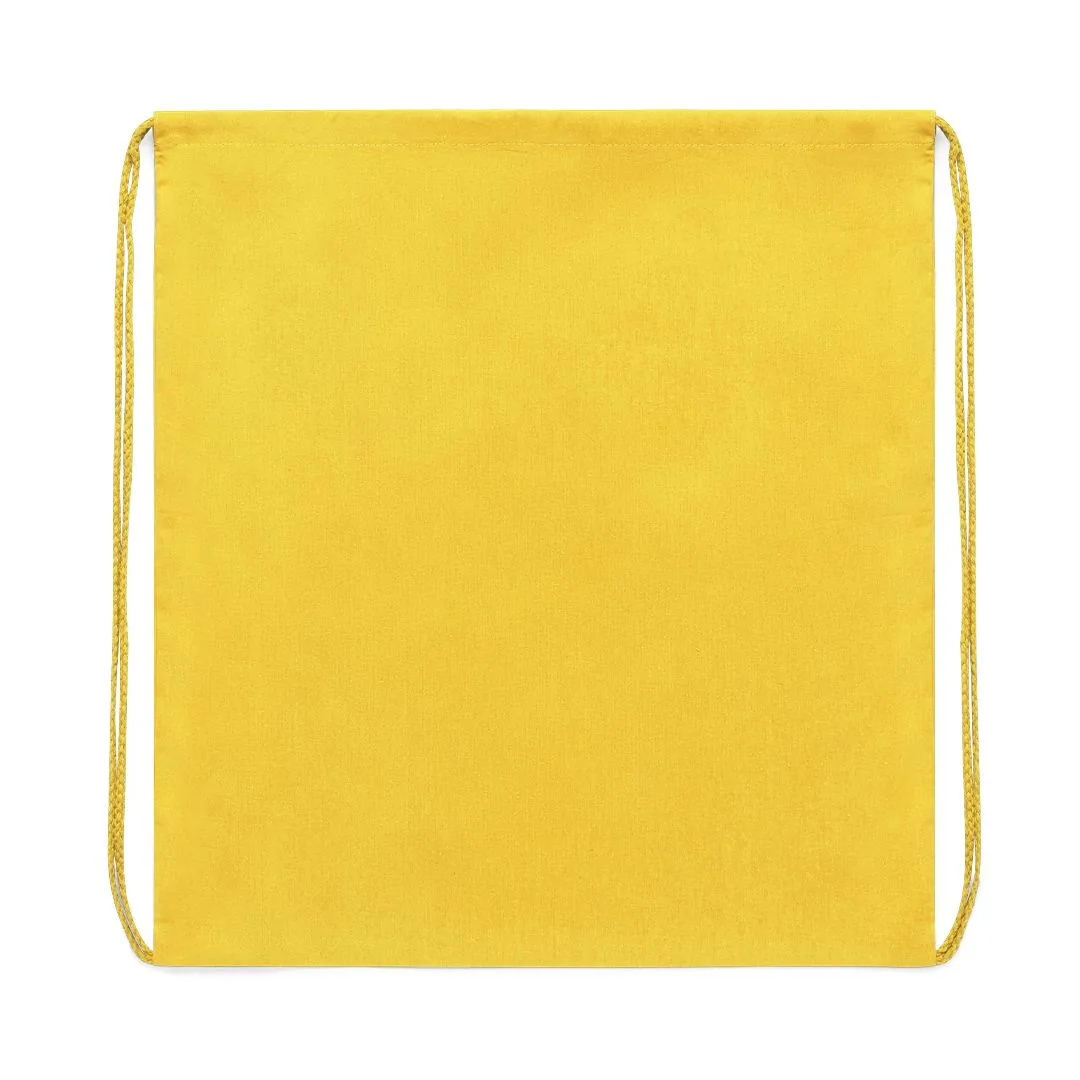 Sacca in cotone con coulisse nel colore giallo