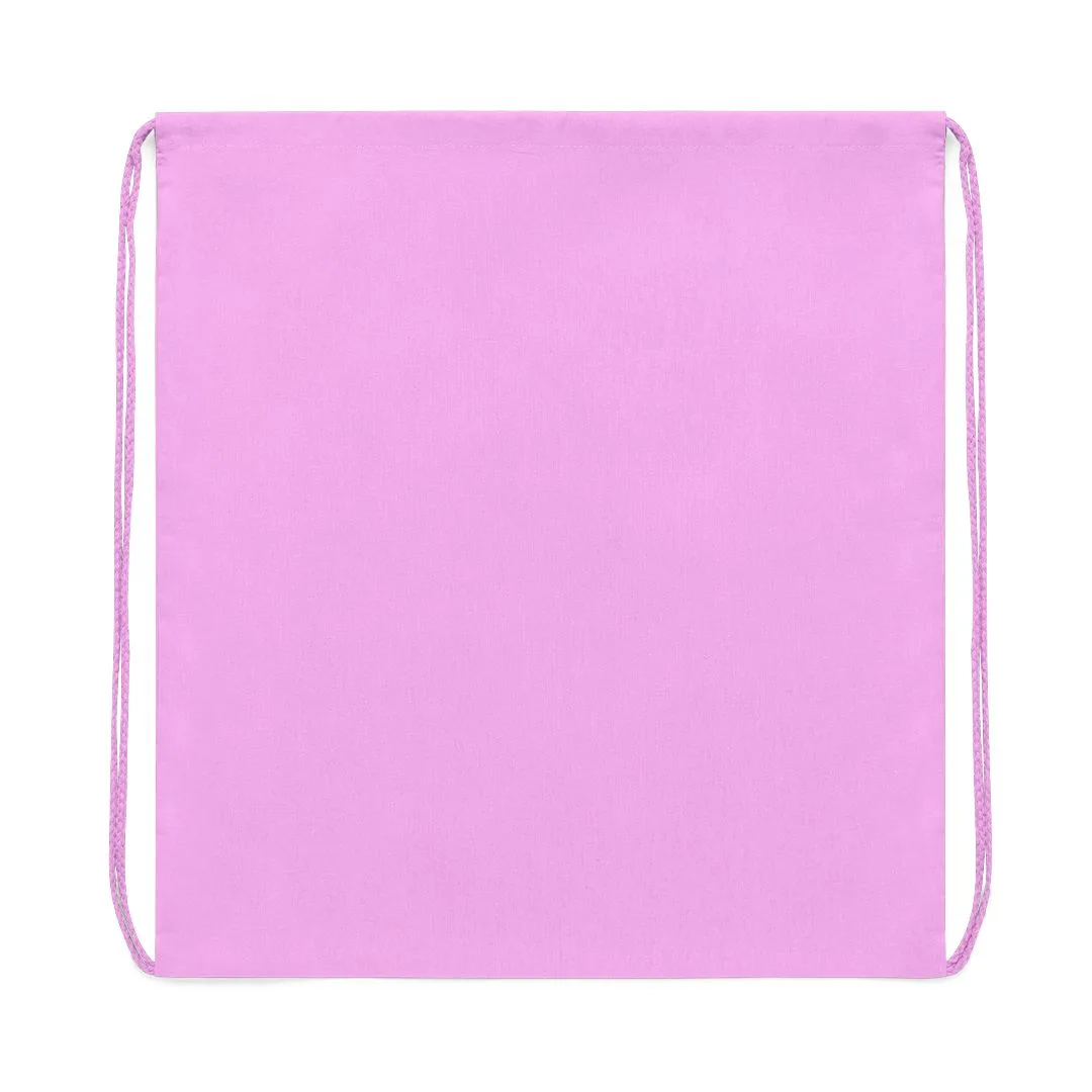 Sacca in cotone con coulisse nel colore rosa